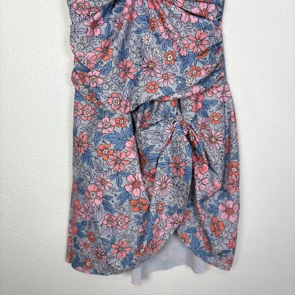 Colorful Floral One Piece Ruched Swim Dress Cruise Resort Pool Beach Vacation - Picture 6 of 8